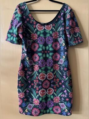 Desigual XXL Floral Garden Vest Body Con Dress